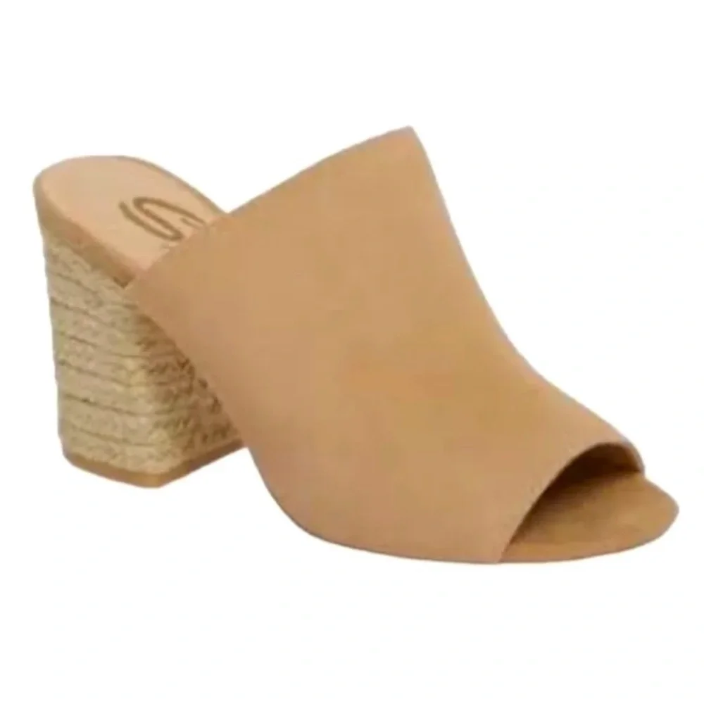 Sbicca Vintage Collection Womens Helena Suede Heeled Mule Sandal NIB Natural - Picture 6 of 6